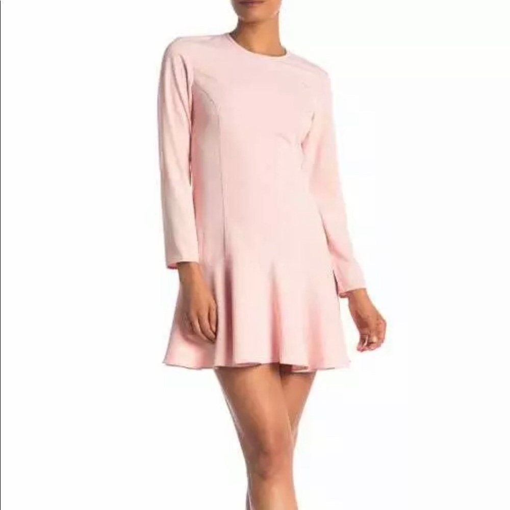 Amanda Uprichard Blush Long Sleeve Dress Large
